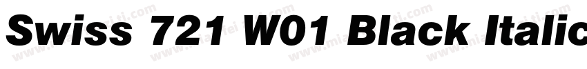 Swiss 721 W01 Black Italic字体转换